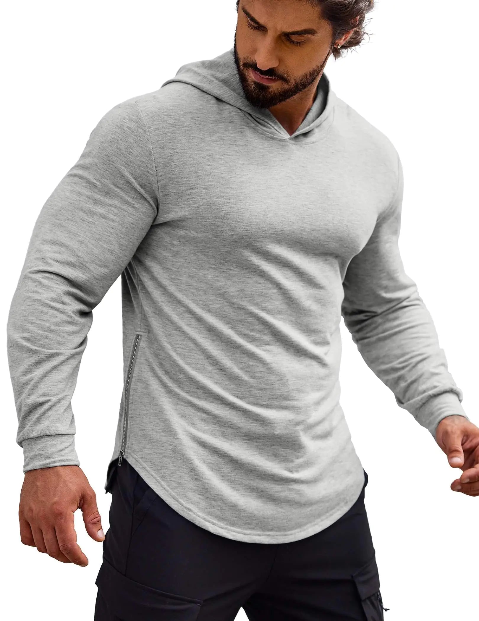 FlexMotion™ Men’s Lightweight Athletic Hoodie Tagline
