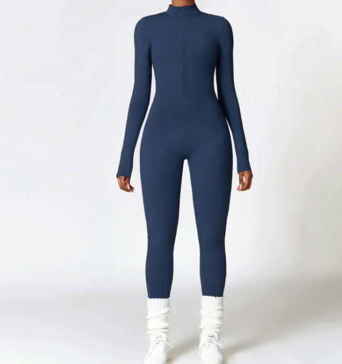 ZipTherm™ Long-Sleeve Warm Workout Jumpsuit