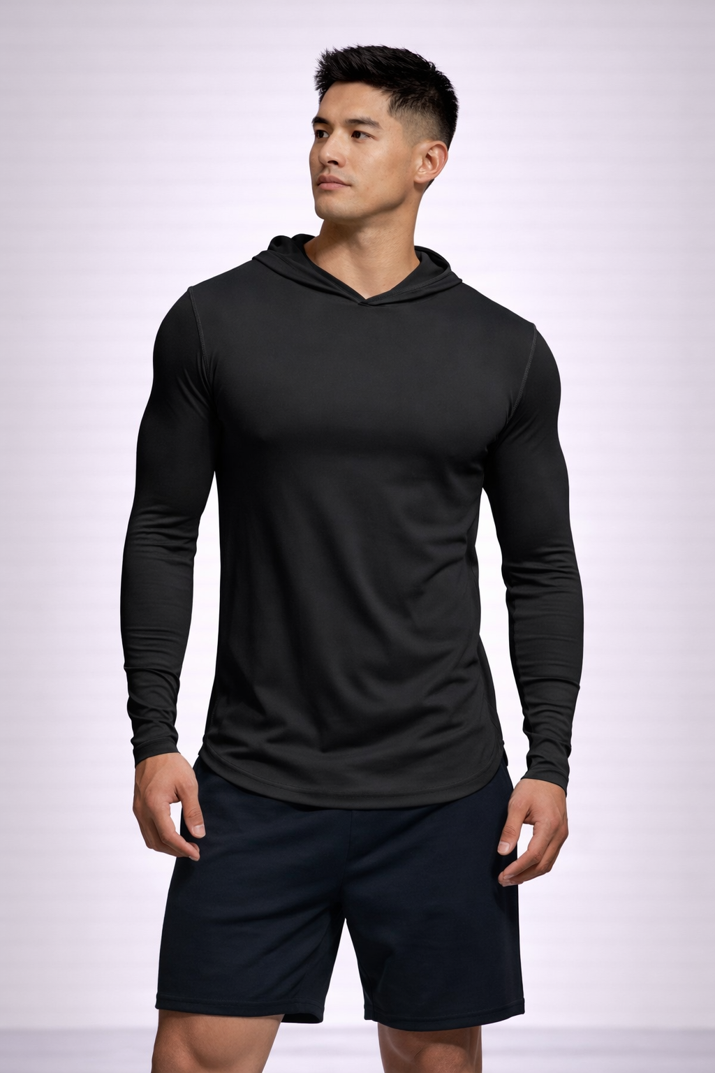 UrbanEdge™ Men’s Henley Long Sleeve Muscle Hoodie