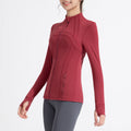 Women’s Super Stretch Nylon Long Sleeve Active Cardigan – Waist-Length Performance Jacket for Gym, Running & Training