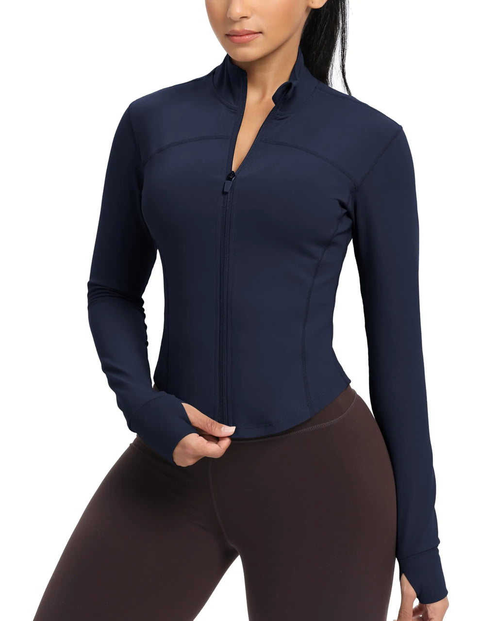 CurveFlow™ Cropped Zip-Up Sculpting Workout Jacket