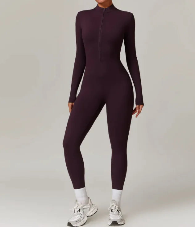 ZipTherm™ Long-Sleeve Warm Workout Jumpsuit