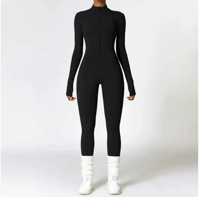FlexWarm™ Zippered Thermal Yoga Bodysuit