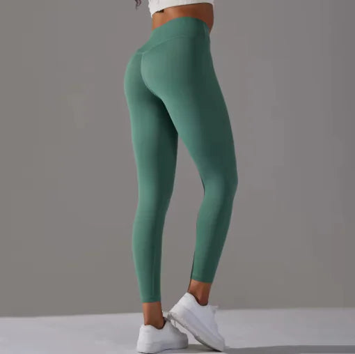 Seamless Nude-Feel Yoga Leggings – Ultra-Soft Second Skin Fit for Gym, Cycling & Everyday Wear