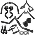 AWNOM LAT Pulldown Attachments Gym Equipment for Cable Machine Attachment Cable Machine Home Gym Pulley System Gym Tricep Pull Down Attachment(Black