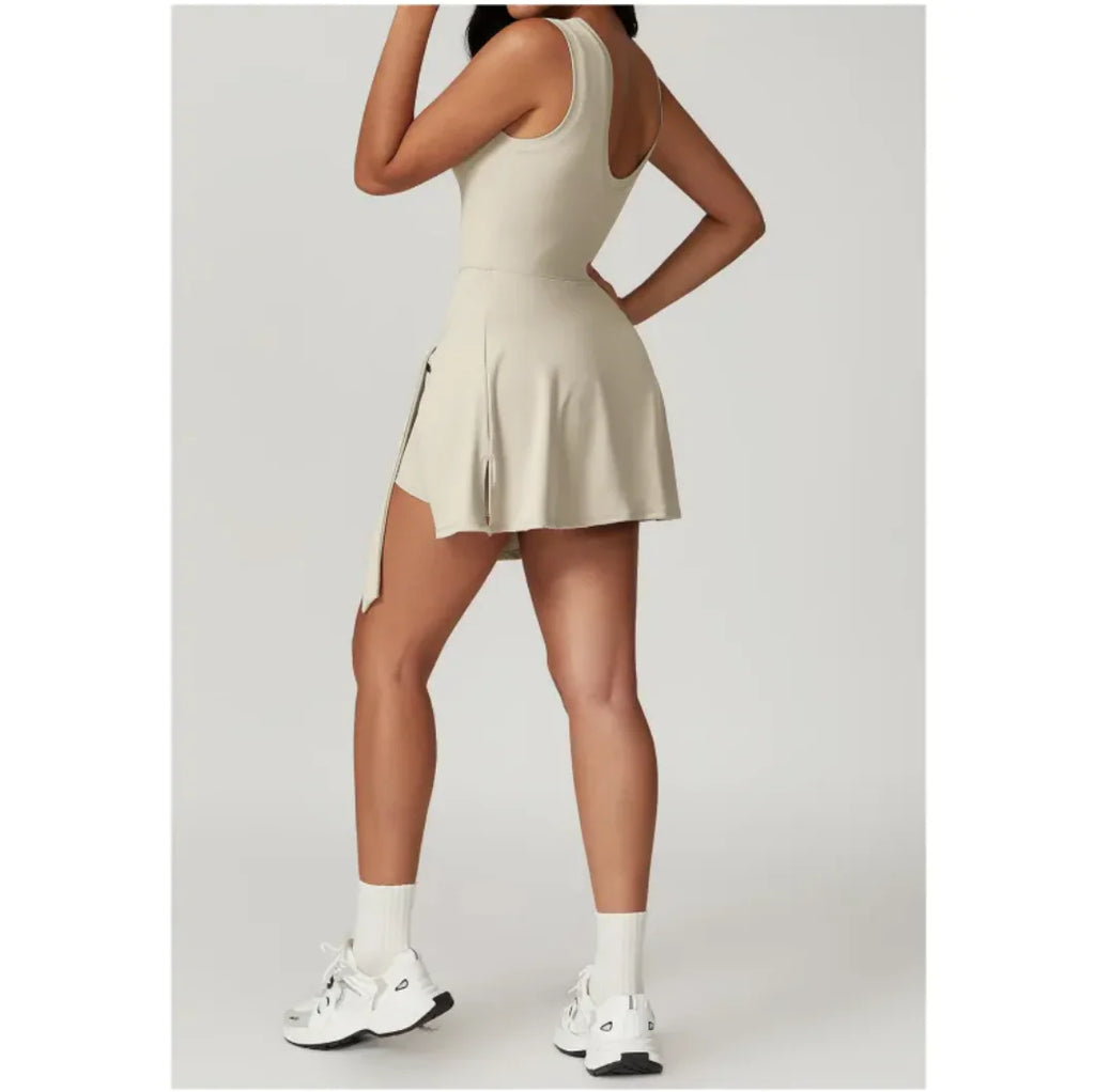 Dual-Layer Faux 2-Piece Tight Sports Dress
