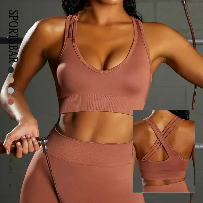 Seamless Knitted Sports Underwear Set – Supportive, Sculpting & Effortless