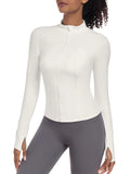 PocketPro™ Cropped Zip-Up Athletic Jacket with Thumb Holes