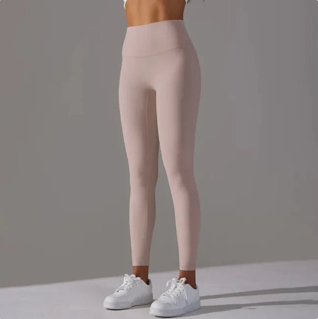 Seamless Nude-Feel Yoga Leggings – Ultra-Soft Second Skin Fit for Gym, Cycling & Everyday Wear