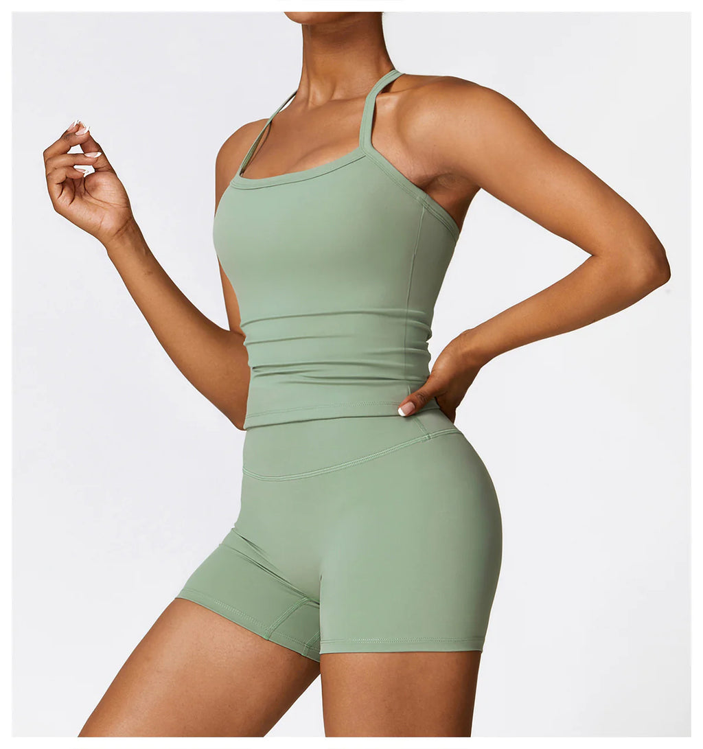 Quick-Dry Nylon Activewear Set – Pullover Gym Outfit (S–XL) | Vest, Short Sleeve & Long Sleeve with Shorts or Trousers