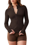 SnatchFlex™ Hip-Length Sculpting Zip-Up Athletic Jacket
