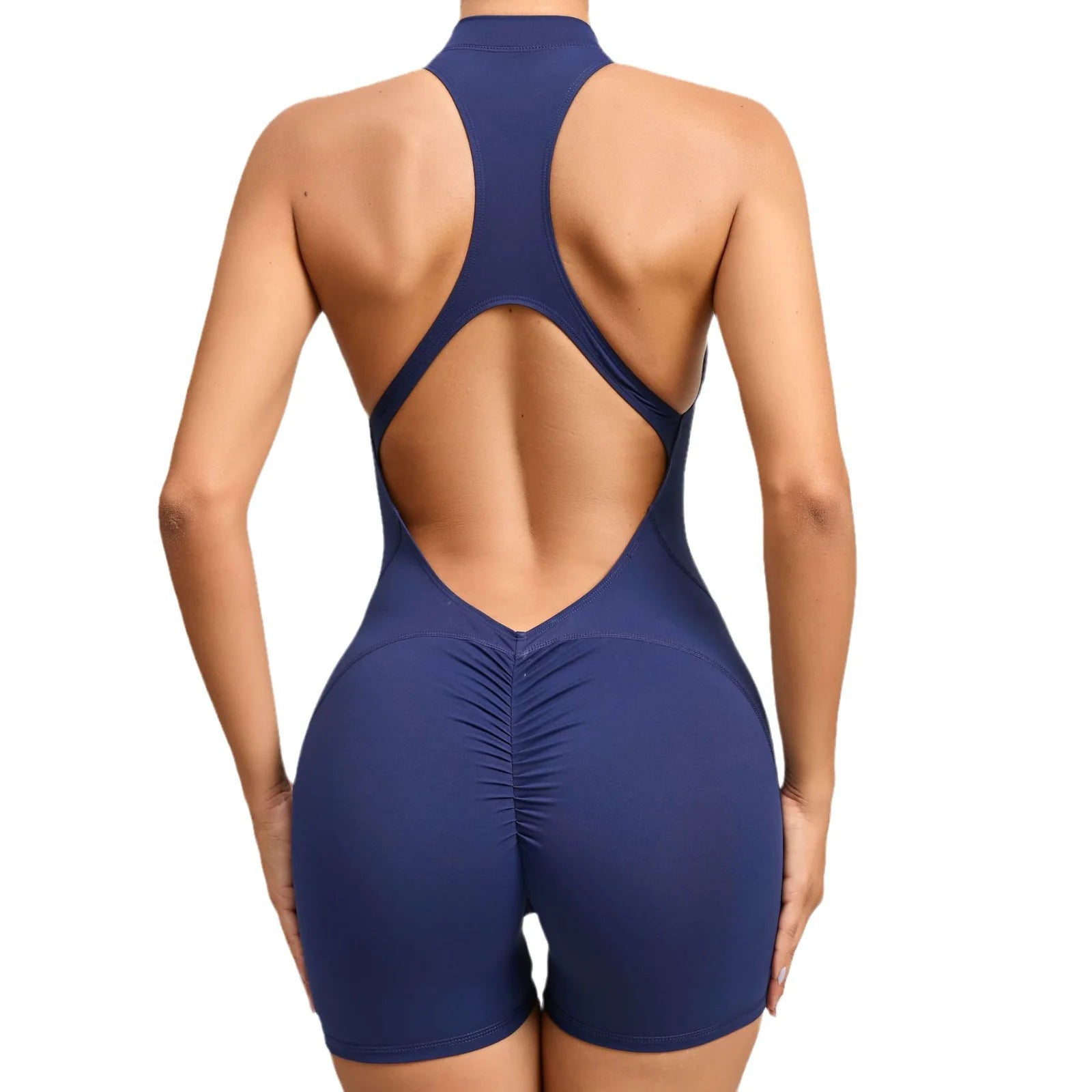 ZipSculpt™ Front-Zip Seamless Yoga Bodysuit