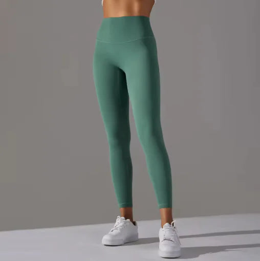Seamless Nude-Feel Yoga Leggings – Ultra-Soft Second Skin Fit for Gym, Cycling & Everyday Wear