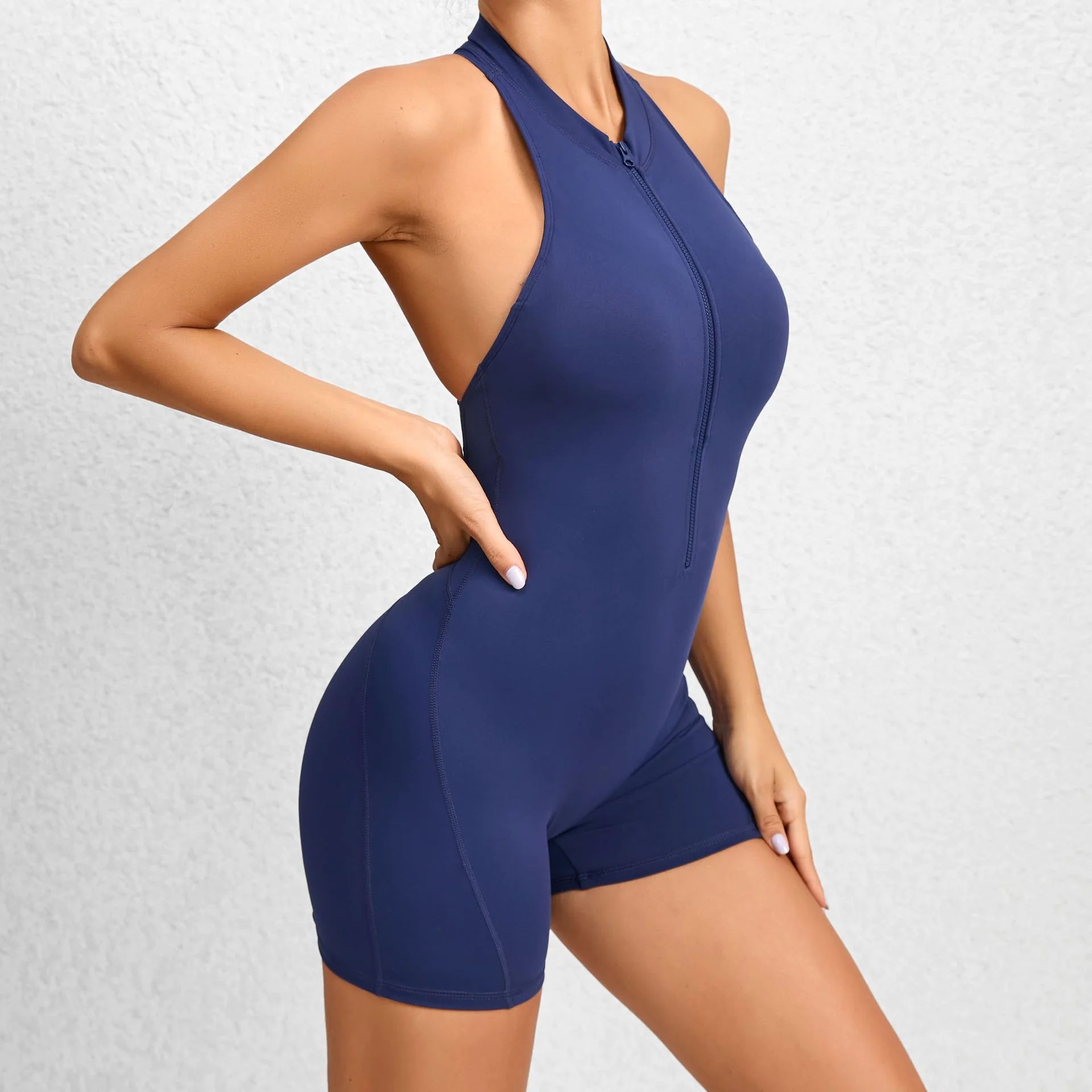 ZipSculpt™ Front-Zip Seamless Yoga Bodysuit