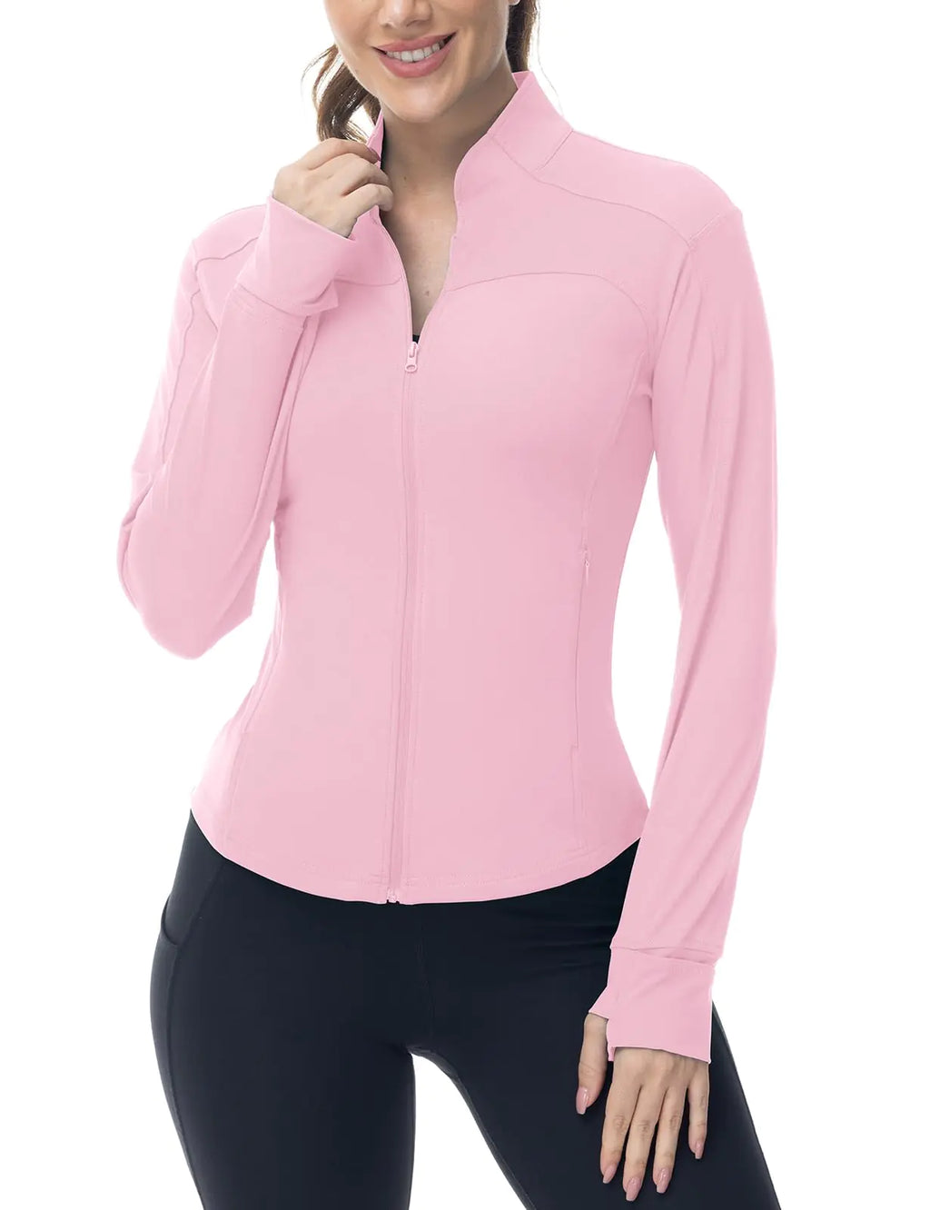 MoveEase™ Slim-Fit Zip-Up Athletic Jacket with Multi Pockets