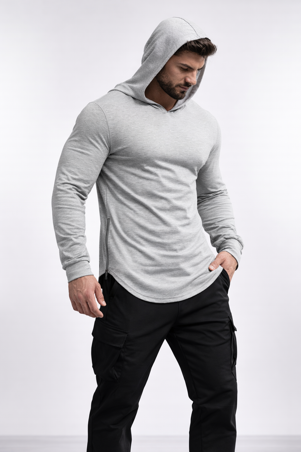 FlexMotion™ Men’s Lightweight Athletic Hoodie Tagline