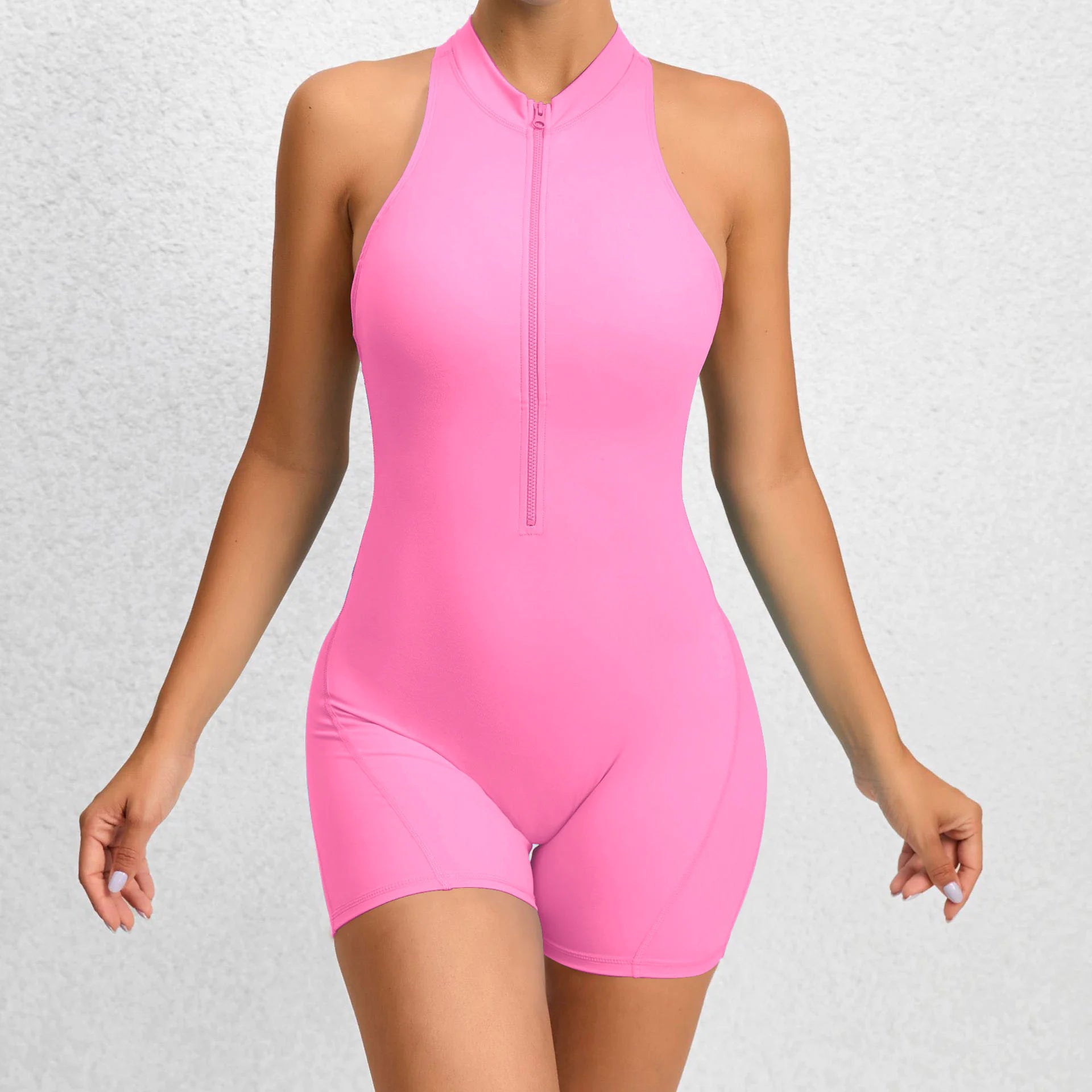 ZipSculpt™ Front-Zip Seamless Yoga Bodysuit