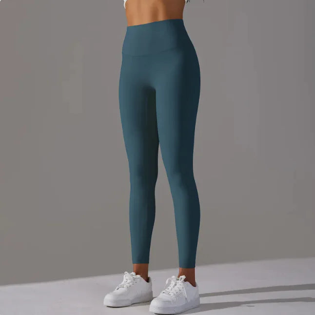 Seamless Nude-Feel Yoga Leggings – Ultra-Soft Second Skin Fit for Gym, Cycling & Everyday Wear