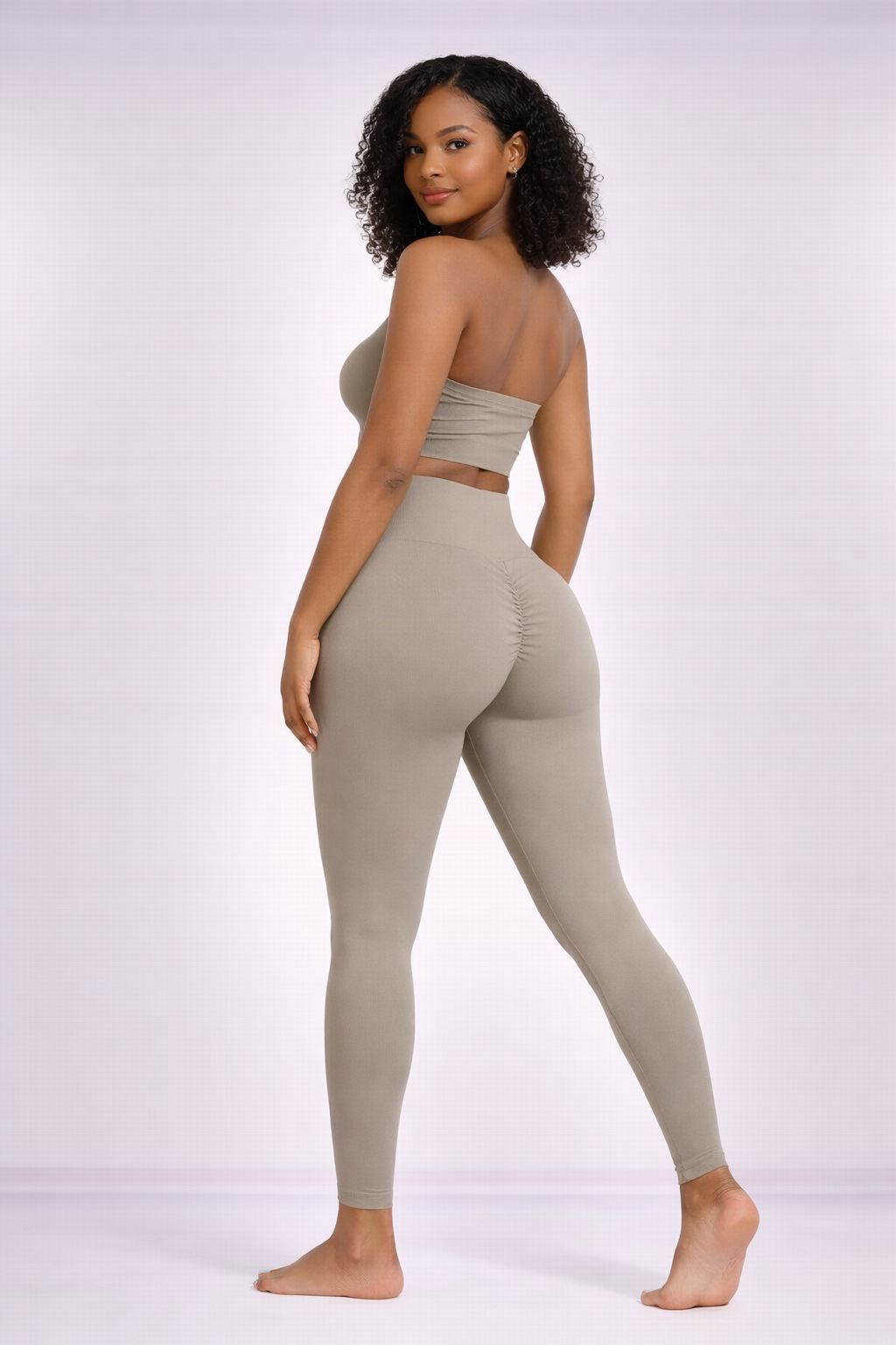 FlexChic™ High-Waist Smocked Butt Lifting Leggings