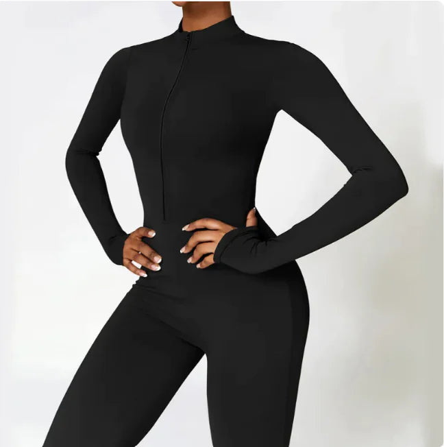 FlexWarm™ Zippered Thermal Yoga Bodysuit