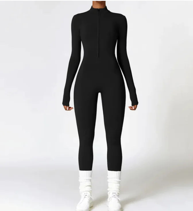 ZipTherm™ Long-Sleeve Warm Workout Jumpsuit
