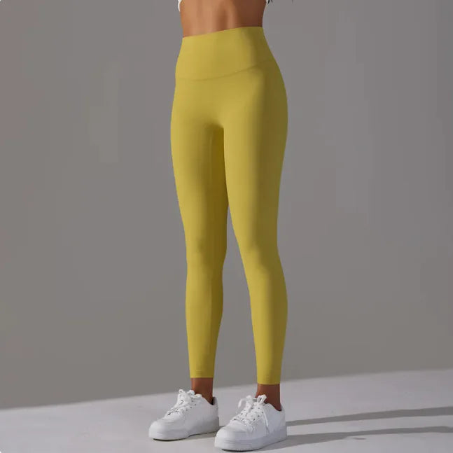 Seamless Nude-Feel Yoga Leggings – Ultra-Soft Second Skin Fit for Gym, Cycling & Everyday Wear