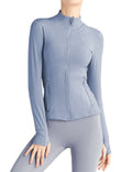 SculptMotion™ Slim-Fit Athletic Jacket with Thumb Holes