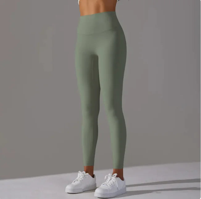 Seamless Nude-Feel Yoga Leggings – Ultra-Soft Second Skin Fit for Gym, Cycling & Everyday Wear