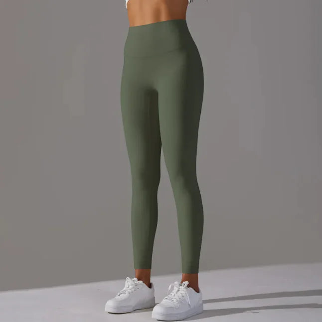Seamless Nude-Feel Yoga Leggings – Ultra-Soft Second Skin Fit for Gym, Cycling & Everyday Wear